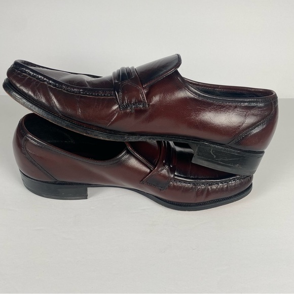 Florsheim Black Cherry Leather Men's Size 9 D Como Loafer Vintage 17089-18 - Picture 6 of 12